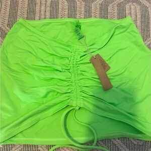 Skims Neon Green Swim Cover Up Skirt